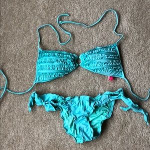 Teal Ruffled Bikini